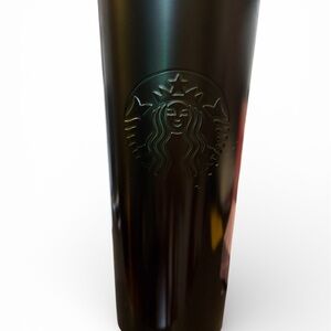 Starbucks Black Travel Tumbler with White Label